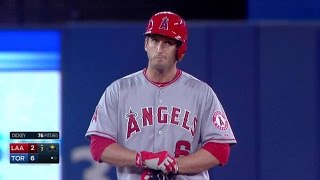 LAA@TOR: Freese doubles home Trout in the 7th