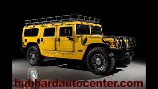 2000 AM General Hummer H1, yellow with full custom moon roofs.