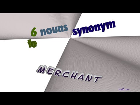 What type of noun is merchant?