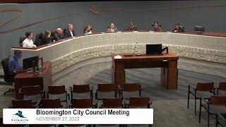 November 27, 2023 Bloomington City Council Meeting