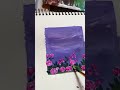 flower painting with lavender sky with gouache yt gouache asmr craftsierrabysnowy artist