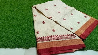 #8143140869 tusser work sarees Blockbuster clearance sale free shipping