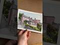 Painting Shadows on a Watercolour House Portrait Painting #architecture #art #sketchbook #drawing