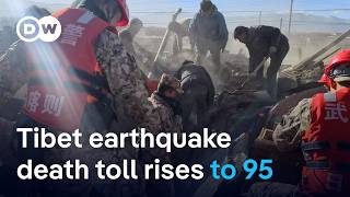 Death toll of Tibet earthquake rises to 95 as dozens of aftershocks hit the region | DW News