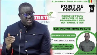 Direct: Suivez la conférence de presse de Tahirou Sarr (Président Mouvement des nationalistes)