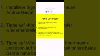 Signal Messenger - Konto Daten übertragen von altem auf neues Handy