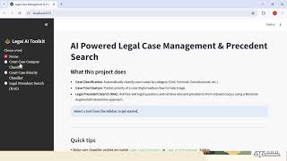 AI powered Legal Case Management System Demo Video