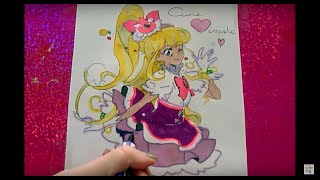 Coloring Maho GIRLS PRECURE Cure Miracle  魔法 使いプリキュアぬりえ クレヨン練習 -キュアミラクル