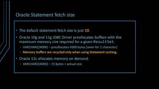 How does the JDBC Statement Fetch Size work