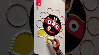 Diwali Rangoli Designs|| Easy And Beautiful Shree Jagannath Rangoli Design #shorts #rangoli #diwali