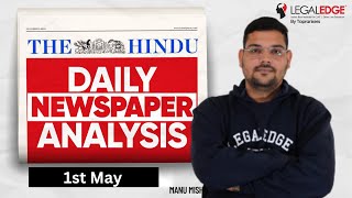 The HINDU for CLAT 2024 (1st May) | Current Affairs by LegalEdge | Daily Newspaper Analysis (Hindi)