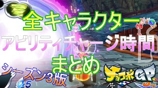 【シーズン3版】全キャラクターアビリティチャージ時間まとめ【チョコボGP】