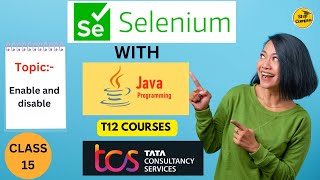 verify if button is disabled or enabled in Selenium || selenium tutorials tcs || 79558 Course TCS