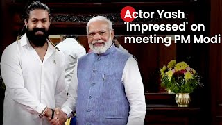 'Impressed' says actor Yash after meeting PM Modi in Karnataka | Actor Yash | KGF | Zee News English