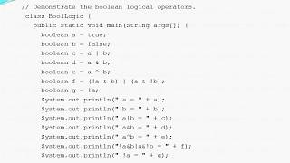 Boolean Logical Operators - Java (Short-Circuit)