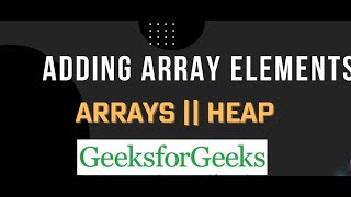 Sum of Array Elements #java #geeksforgeeks #coding #python #html #csharp #javascript