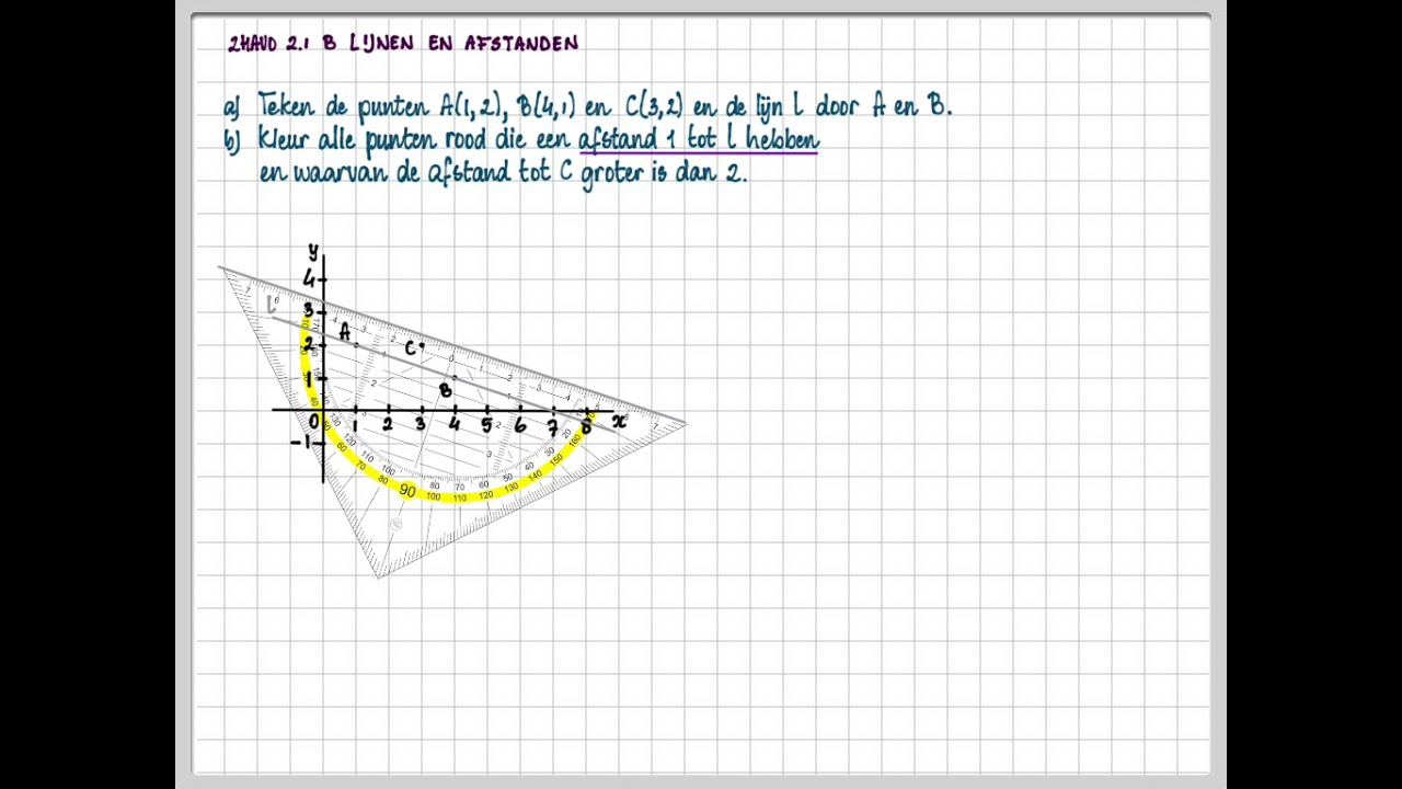 2havo 2.1 B Lijnen En Afstanden - YouTube