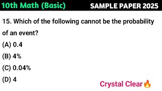 Which of the following cannot be the probability of an event? (A) 0.4 (B) 4% (C) 0.04% (D) 4