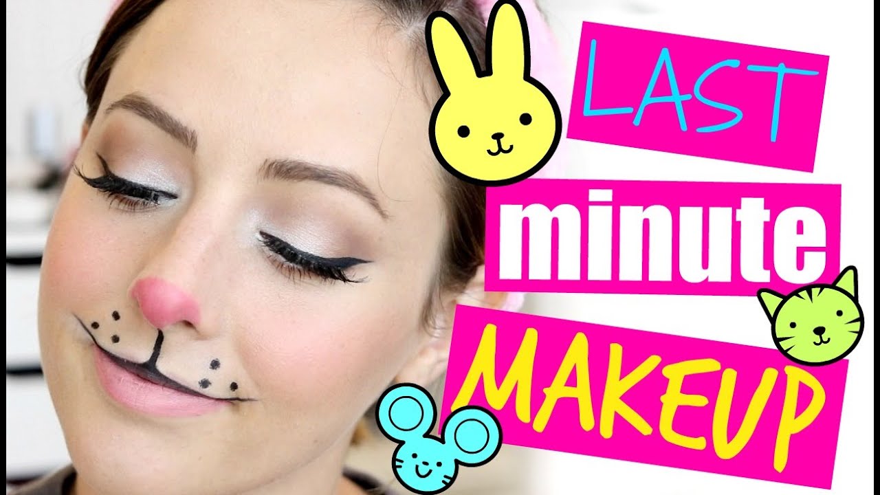 Last Minute Bunny Mouse Halloween Makeup Youtube