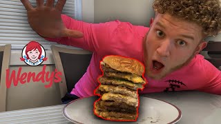 Ordering A Huge Burger Off Of Wendy's Secret Menu!