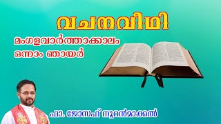 വചനവീഥി - മംഗളവാർത്താക്കാലം ഒന്നാം ഞായർ ~ Fr. Joseph (Lijo) Nooranmackal