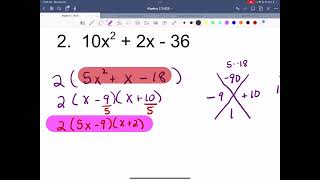 U2A Day 6.  factoring out a GCF First. (Trinomials)