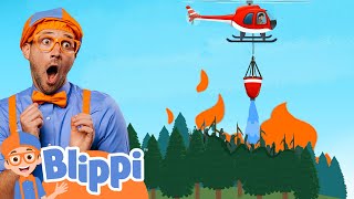 Firefighting Helicopter Song | BLIPPI | Educational Songs For Kids