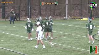 Hopkinton Hillers Boys Varsity Lacrosse VS Westwood April 11th 2024