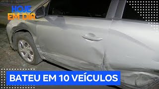 Motorista embriagado é preso após bater em 10 veículos em Belo Horizonte (MG)