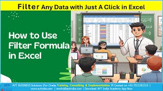MS Excel - Filtering Data || Using the Excel FILTER Function to Create Dynamic Filters || Excel