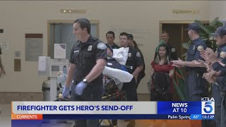 Orange County firefighters gets hero's send off