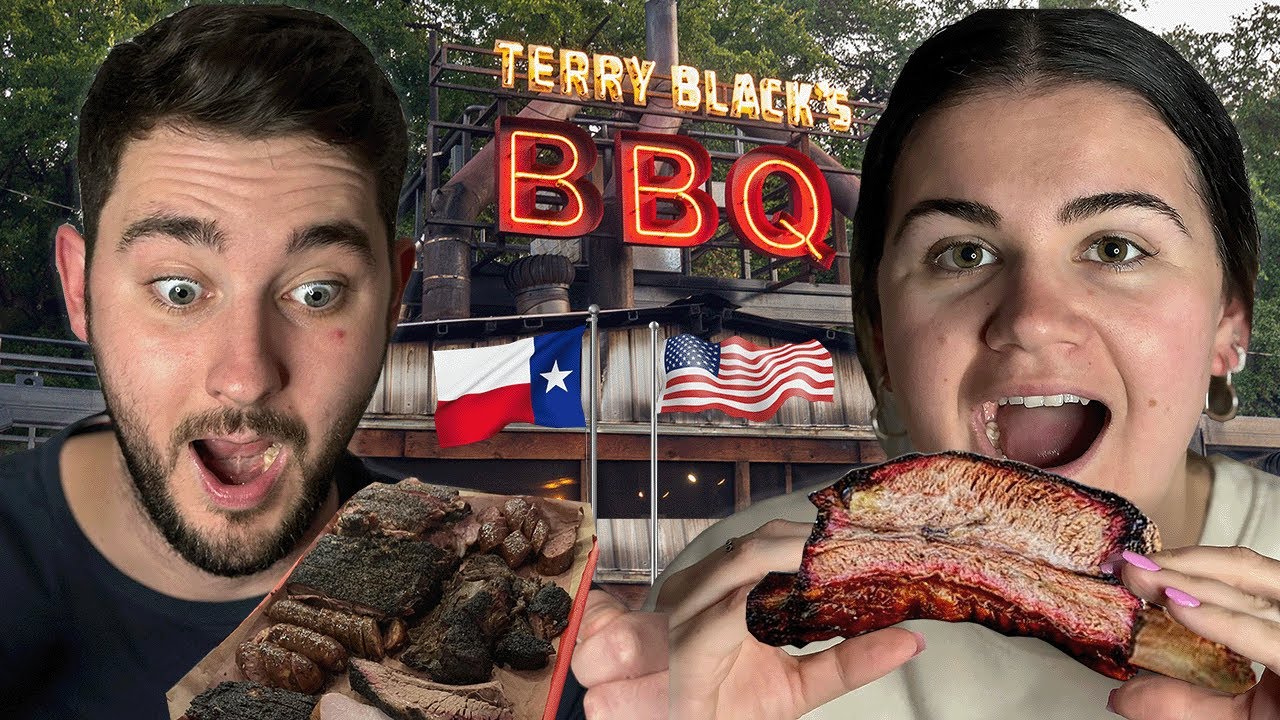 Brits Try Terry Blacks Bbq For The First Time In Texas Youtube