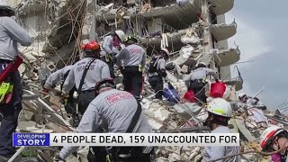 4 people dead, 159 accounted for in Miami building collapse