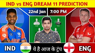 IND vs ENG Dream11 Team, IND vs ENG Dream11 Prediction, IND vs ENG 1'st T20I Dream11 Team Prediction