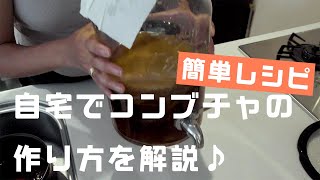 【腸活デトックスでダイエット】簡単コンブチャの作り方解説♪