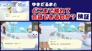 【あつ森】小ネタ検証！雪だるまと最大どこまで離れて会話できるのか？実験してみた集【あつまれ どうぶつの森】@レウンGameTV