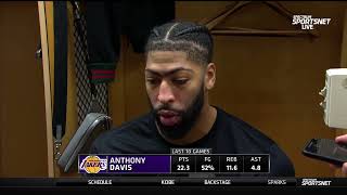 Anthony Davis POSTGAME INTERVIEW | Los Angeles Lakers lose to Houston Rockets 135-119