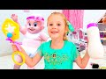 Nastya bermain dengan boneka, Kisah Persahabatan untuk Anak - Kompilasi video