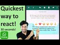 How to react to WhatsApp messages