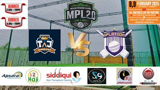 Aflatoon 8 vs TAJ_WARRIORS Live Cricket Match | MUSLIM PREMIUM LEAGUE 2.0 Live - Galaxy Turf(hindus