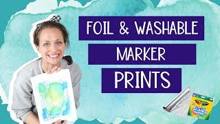 Marker \u0026 Foil Prints | Art Lessons for Kids