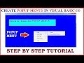 Learn Visual Basic 6 |Create and Display Popup menu in Visual Studio |Step by Step
