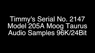 Timmy's Moog Taurus Serial No  2147 Samples notes C0 - C2