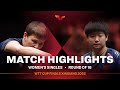 Highlights | Sun Yingsha vs Nina Mittelham | WS R16 | WTT Cup Finals XinXiang 2022