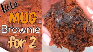 ONE Minute Keto Mug Brownie for Two | FLOURLESS & FUDGY