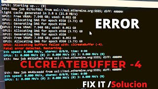 Error allocating buffer failed with clcreatebuffer -4 How to Fix /Solucion