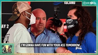 This is what Jorge Masvidal said to Kamaru Usman when they faced off | UFC 251