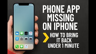Phone App missing on iPhone. Here's how to get it back under 1 minute (iOS 18.4.1)