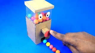 How to Make Gumball Candy Dispenser Machine from Cardboard DIY AT HOME