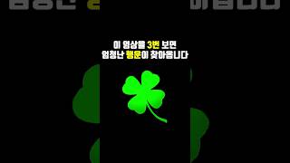 🍀이 영상을 3번 보면 엄청난 행운이 찾아옵니다🍀